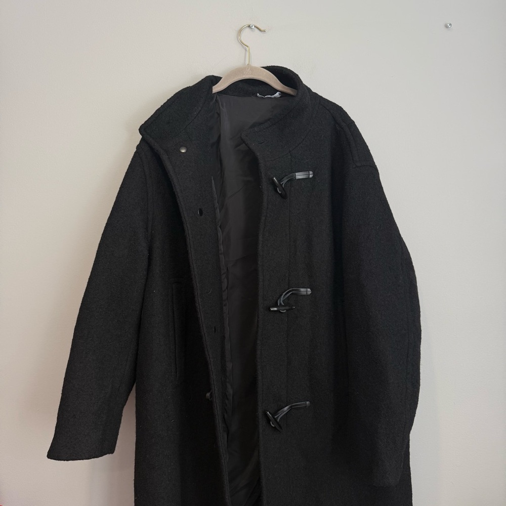 Zara Men's Black Toggle Coat